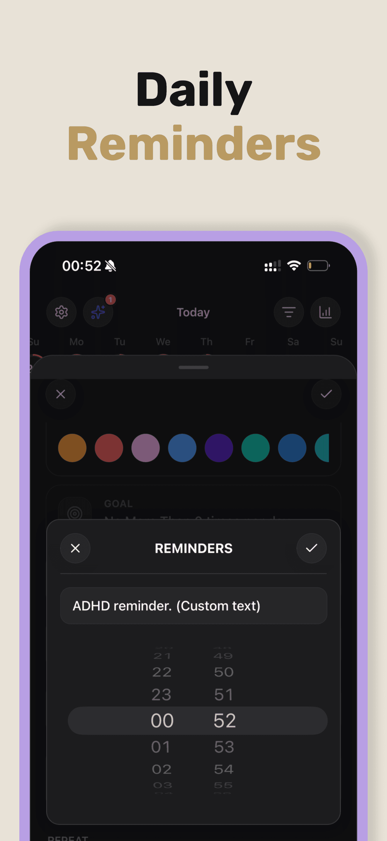 Habit tracker with reminders you schedule
